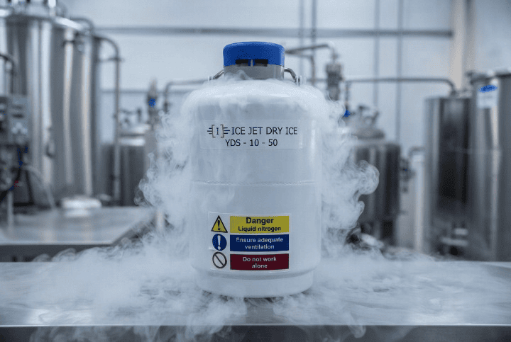 Cryogenic dewar flask for liquid nitrogen storage in Dubai