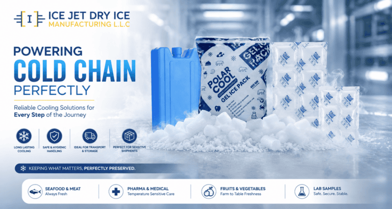 Gel ice cooling products for keeping deliveries cold in Dubai