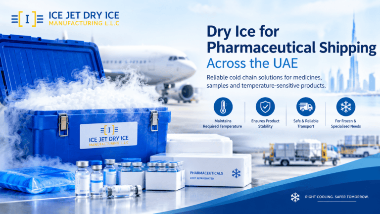 Dry ice packaging for pharmaceutical shipping and temperature-sensitive medical shipments in the UAE